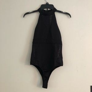 High neck body suit